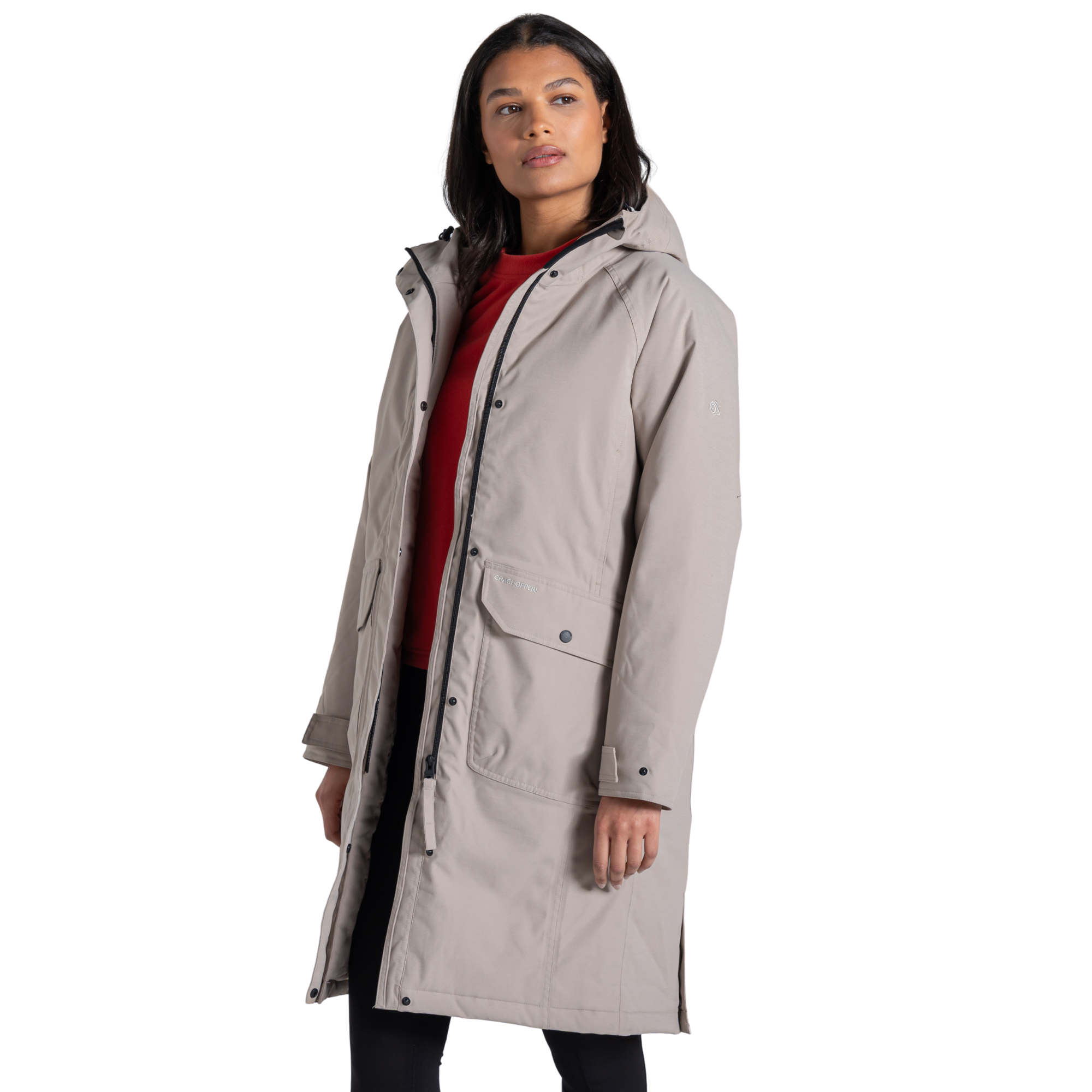 Craghoppers Women's Rosalind II Waterproof Insulated Parka Soft Mushroom KD7 CWP1061