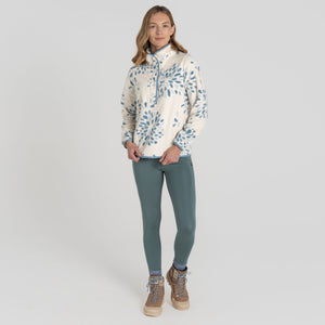 Craghoppers Women's Rosemary Overhead Half Snap Fleece Top (Sky Print)