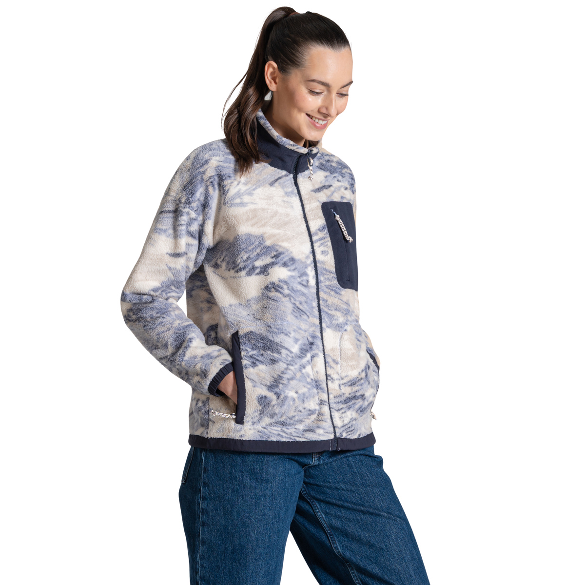 Craghoppers Women's Sanaa Full Zip Fleece Mist Blue 1Z5 CWA436