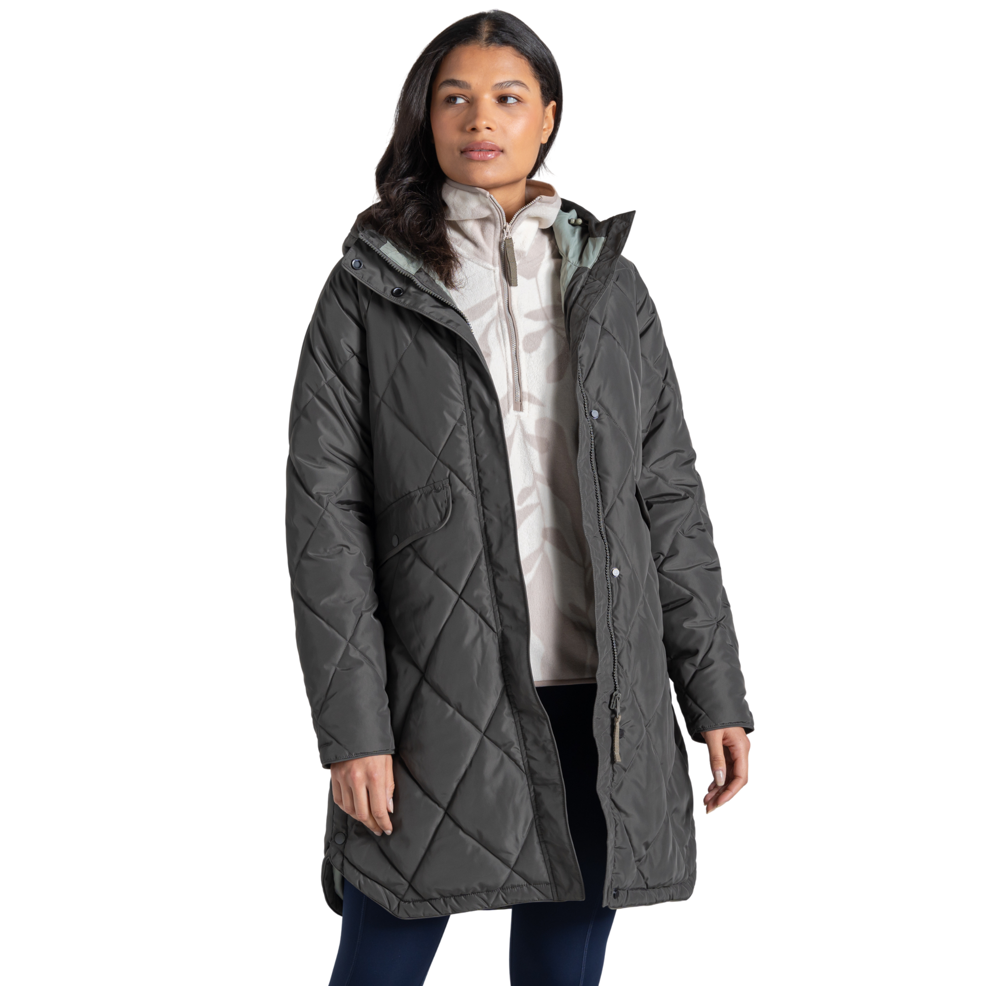 Craghoppers Women’s Sweetgrass National Trust Insulated Parka Nori Green 1KZ CWN309
