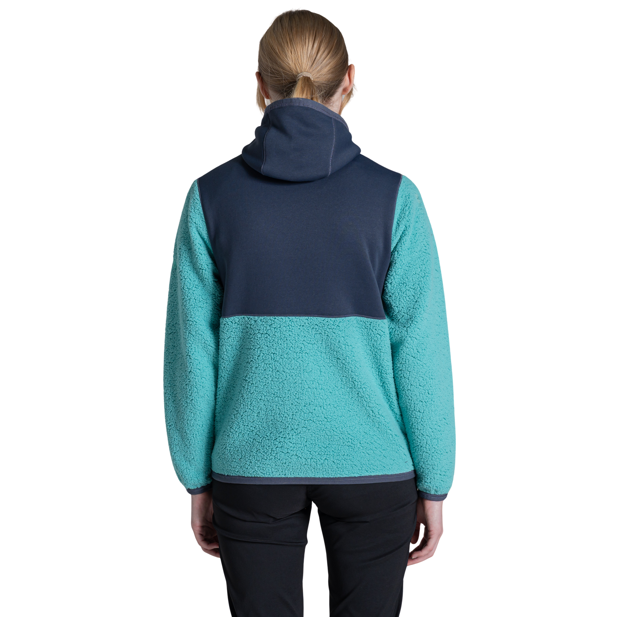 Craghoppers Women's Telesto Hooded Full Zip Fleece (Glazed Aqua/Anthracite)