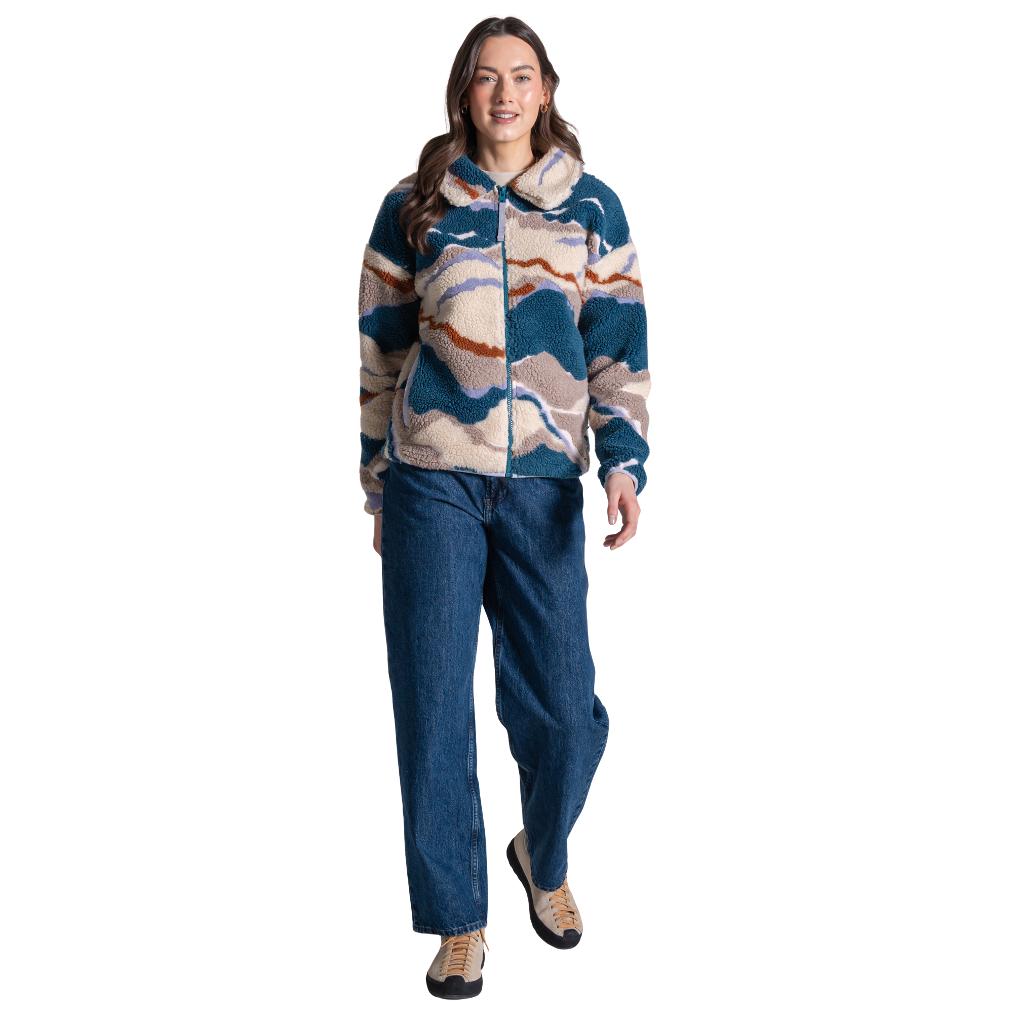 Craghoppers Women's Ulvi Full Zip Fleece Jacket Teal Sapphire 1Z7 CWA432