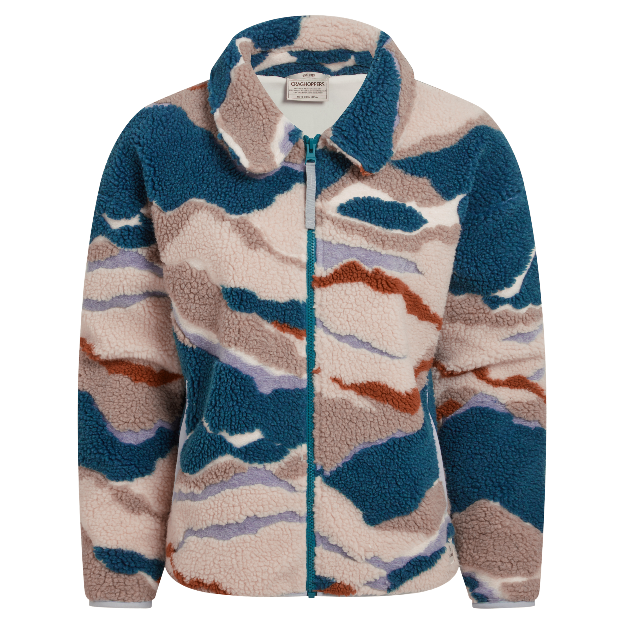 Craghoppers Women's Ulvi Full Zip Fleece Jacket Teal Sapphire 1Z7 CWA432