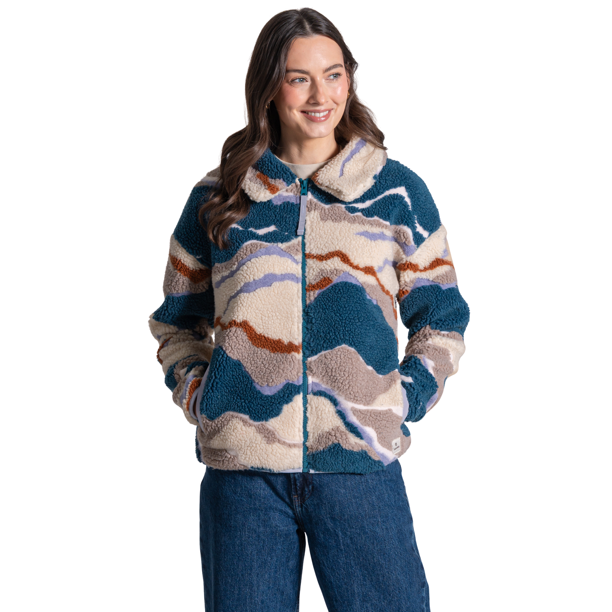 Craghoppers Women's Ulvi Full Zip Fleece Jacket Teal Sapphire 1Z7 CWA432