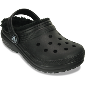 Crocs Classic Fuzz Lined Clogs - Toddler (Black)(Sizes C6-C10)