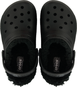 Crocs Classic Fuzz Lined Clogs - Toddler (Black)(Sizes C6-C10)