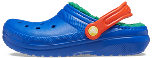 Crocs Classic Fuzz Lined Clogs - Toddler (Blue Bolt/Multi)(Sizes C6-C10)