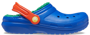 Crocs Classic Fuzz Lined Clogs - Toddler (Blue Bolt/Multi)(Sizes C6-C10)