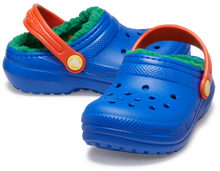 Load image into Gallery viewer, Crocs Classic Fuzz Lined Clogs - Toddler (Blue Bolt/Multi)(Sizes C6-C10)
