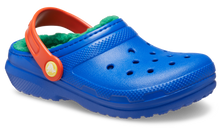 Load image into Gallery viewer, Crocs Classic Fuzz Lined Clogs - Toddler (Blue Bolt/Multi)(Sizes C6-C10)
