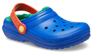 Crocs Classic Fuzz Lined Clogs - Toddler (Blue Bolt/Multi)(Sizes C6-C10)