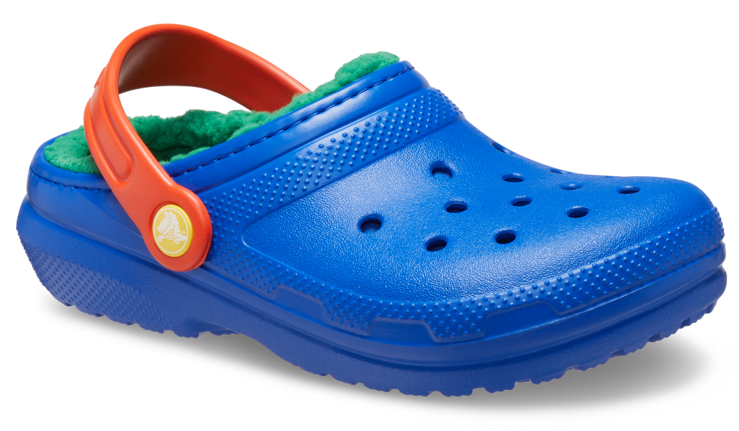 Crocs Classic Fuzz Lined Clogs - Toddler (Blue Bolt/Multi)(Sizes C6-C10)