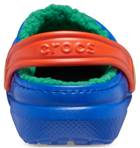 Crocs Classic Fuzz Lined Clogs - Toddler (Blue Bolt/Multi)(Sizes C6-C10)