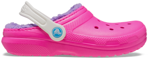 Crocs Classic Fuzz Lined Clogs - Toddler (Pink Crush/Multi)(Sizes C6-C10)