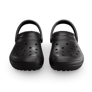 Crocs Unisex Classic Fuzz Lined Clog (Black/Black)