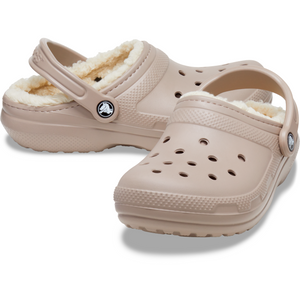 Crocs Unisex Classic Fuzz Lined Clog (Mushroom/Bone)