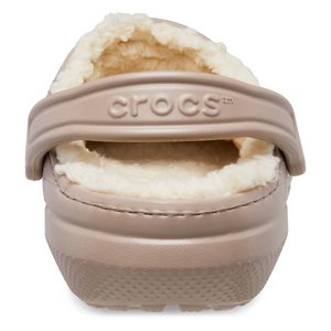 Crocs Unisex Classic Fuzz Lined Clog (Mushroom/Bone)