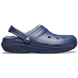 Crocs Unisex Classic Fuzz Lined Clog (Navy/Charcoal)