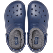Load image into Gallery viewer, Crocs Unisex Classic Fuzz Lined Clog (Navy/Charcoal)
