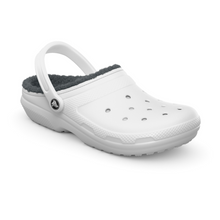 Load image into Gallery viewer, Crocs Unisex Classic Fuzz Lined Clog (White/Grey)
