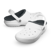 Load image into Gallery viewer, Crocs Unisex Classic Fuzz Lined Clog (White/Grey)
