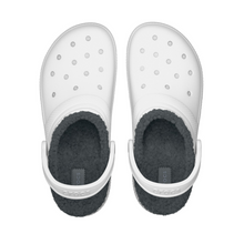 Load image into Gallery viewer, Crocs Unisex Classic Fuzz Lined Clog (White/Grey)
