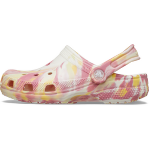 Crocs Classic Glow Marbled Clogs - Junior (Daylily/Multi)(Sizes C11-J6)