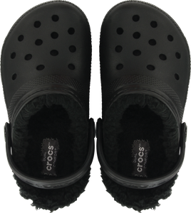 Crocs Classic Fuzz Lined Clogs - Kids (Black)(Sizes C11-J6)