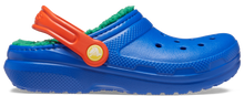 Load image into Gallery viewer, Crocs Classic Fuzz Lined Clogs - Kids (Blue Bolt/Multi)(Sizes C11-J6)
