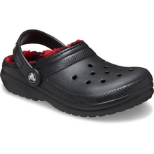 Load image into Gallery viewer, Crocs Classic Lined Buff Checked Clogs - Kids (Black)(Sizes C11-J6)
