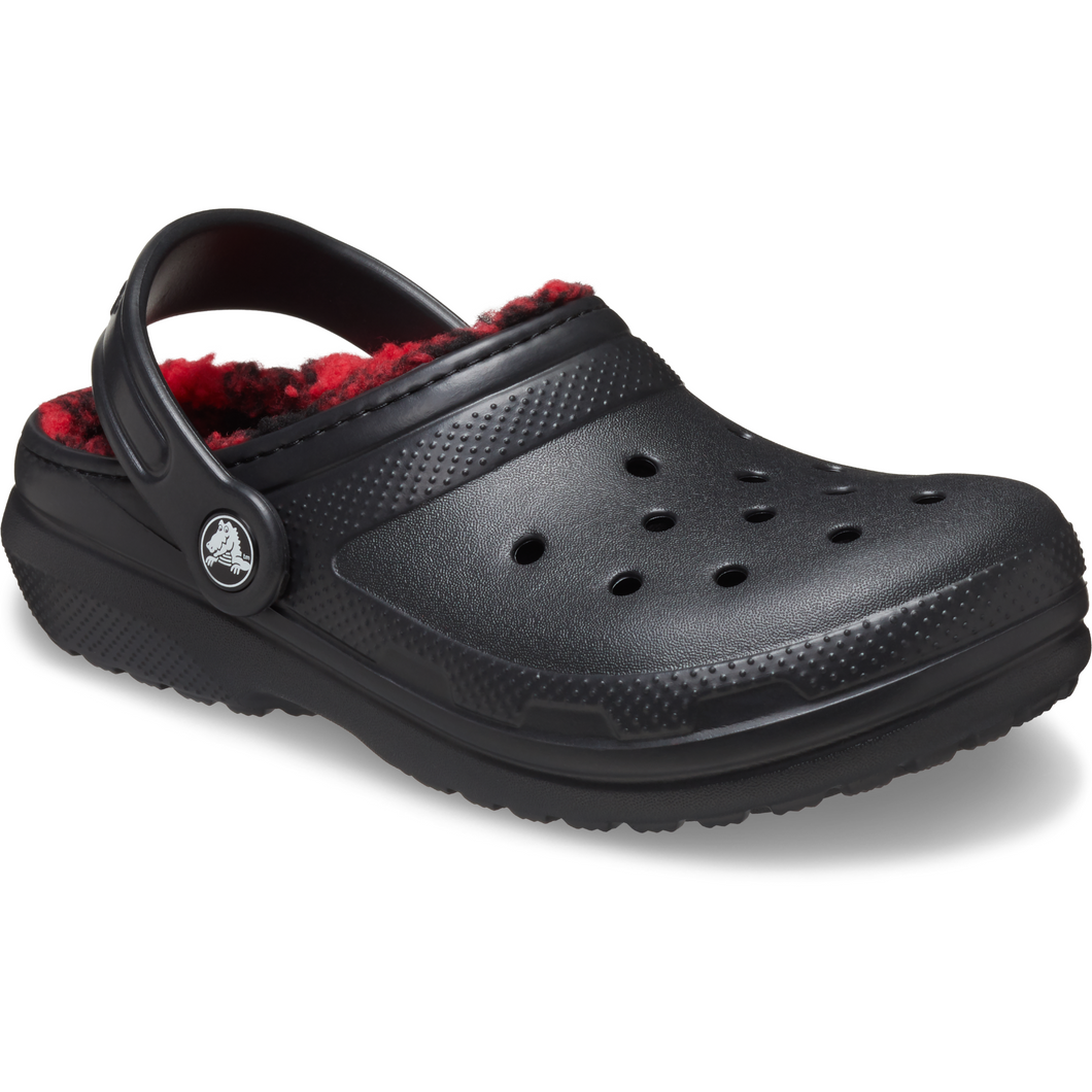 Crocs Classic Lined Buff Checked Clogs - Kids (Black)(Sizes C11-J6)