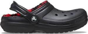 Crocs Classic Lined Buff Checked Clogs - Kids (Black)(Sizes C11-J6)