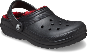 Crocs Classic Lined Buff Checked Clogs - Kids (Black)(Sizes C11-J6)