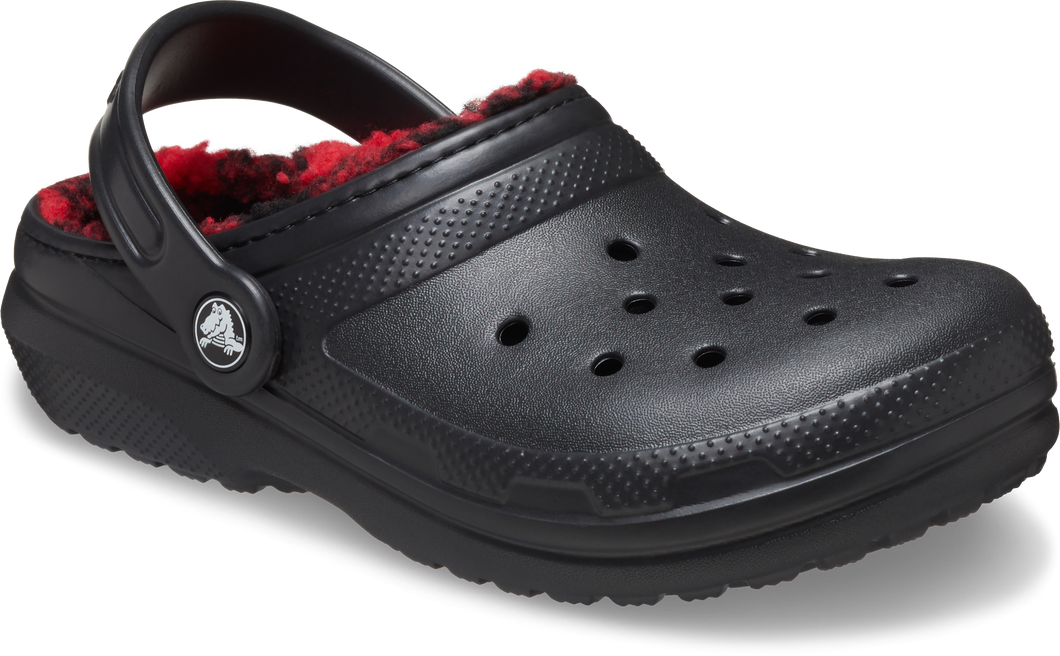 Crocs Classic Lined Buff Checked Clogs - Kids (Black)(Sizes C11-J6)