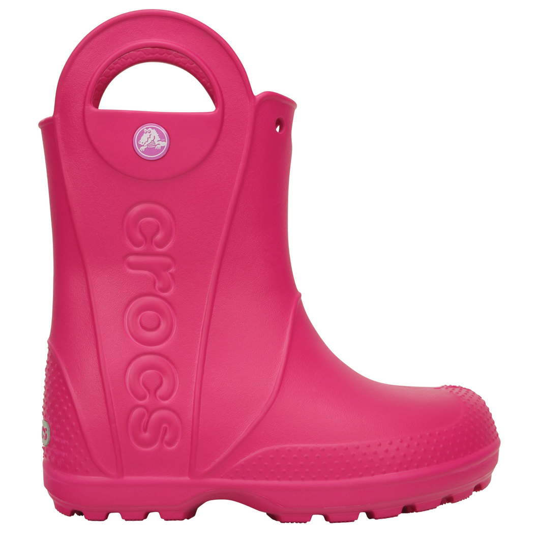 Crocs Kids Handle It Rain Wellies (Pink)(Sizes C8-J2)