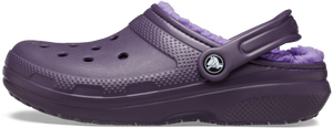 Crocs Unisex Classic Fuzz Lined Clogs (Dark Iris)