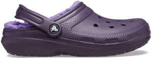 Crocs Unisex Classic Fuzz Lined Clogs (Dark Iris)