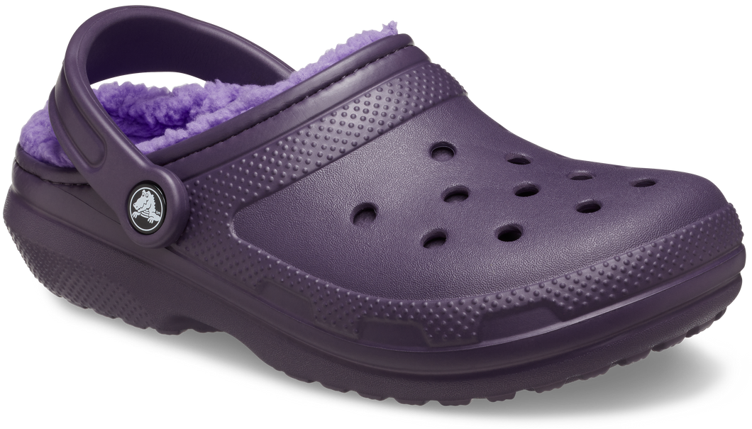 Crocs Unisex Classic Fuzz Lined Clogs (Dark Iris)