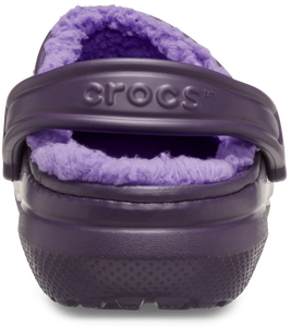 Crocs Unisex Classic Fuzz Lined Clogs (Dark Iris)