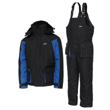 Load image into Gallery viewer, DAM Unisex O.T.T. Waterproof Insulated Thermal Suit (Bib/Brace/Jacket)(Black Night/Blue)
