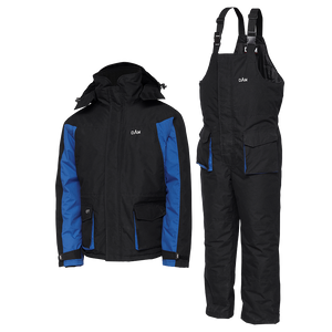 DAM Unisex O.T.T. Waterproof Insulated Thermal Suit (Bib/Brace/Jacket)(Black Night/Blue)