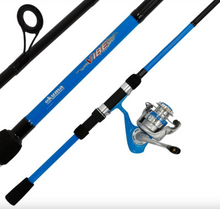 Load image into Gallery viewer, DAM Vibe 6ft/1.8m 2 Section Spinning Rod + Reel + Line Combo (5-20g)(4 Colours)
