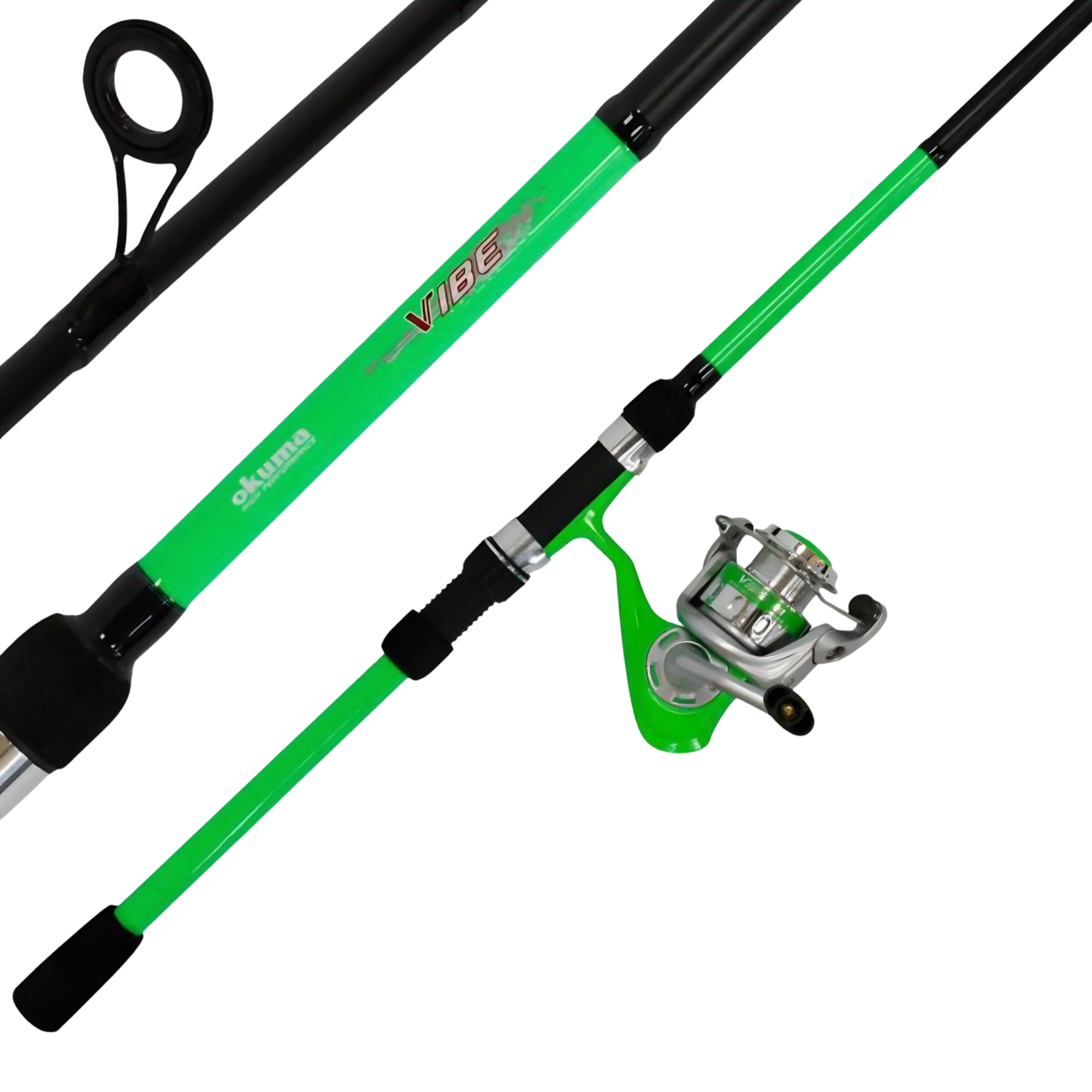 DAM Kids Vibe 6ft/1.8m 2 Section Spinning Rod + Reel + Line Combo (Green)(5-20g)