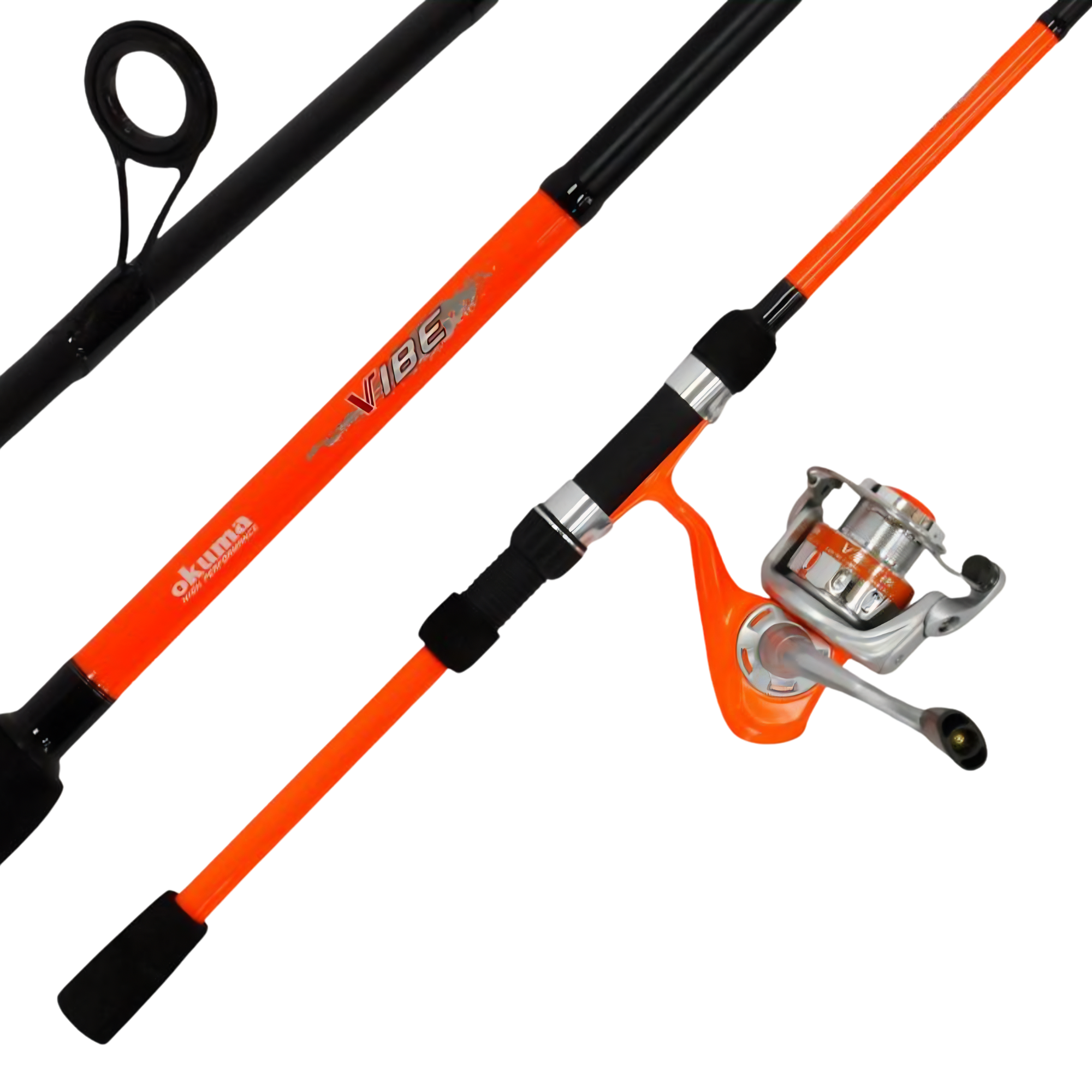 DAM Kids Vibe 6ft/1.8m 2 Section Spinning Rod + Reel + Line Combo (Orange)(5-20g)