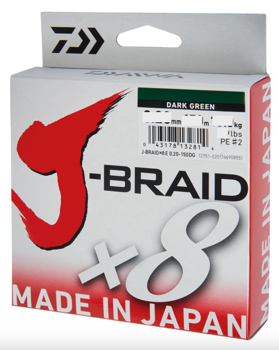 Daiwa J-BRAID X8 (26.5lbs/0.18mm/300m)(Dark Green)