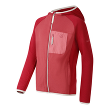 Load image into Gallery viewer, Dare 2B Kids Expedition Midlayer UPF50 Hooded Full Zip Fleece (Deep Claret)
