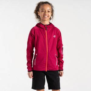 Dare 2B Kids Explore Full Zip Hooded Fleece (Berry Pink Marl)(Ages 3-16)