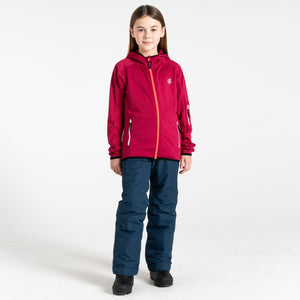 Dare 2B Kids Explore Full Zip Hooded Fleece (Berry Pink Marl)(Ages 3-16)