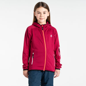 Dare 2B Kids Explore Full Zip Hooded Fleece (Berry Pink Marl)(Ages 3-16)