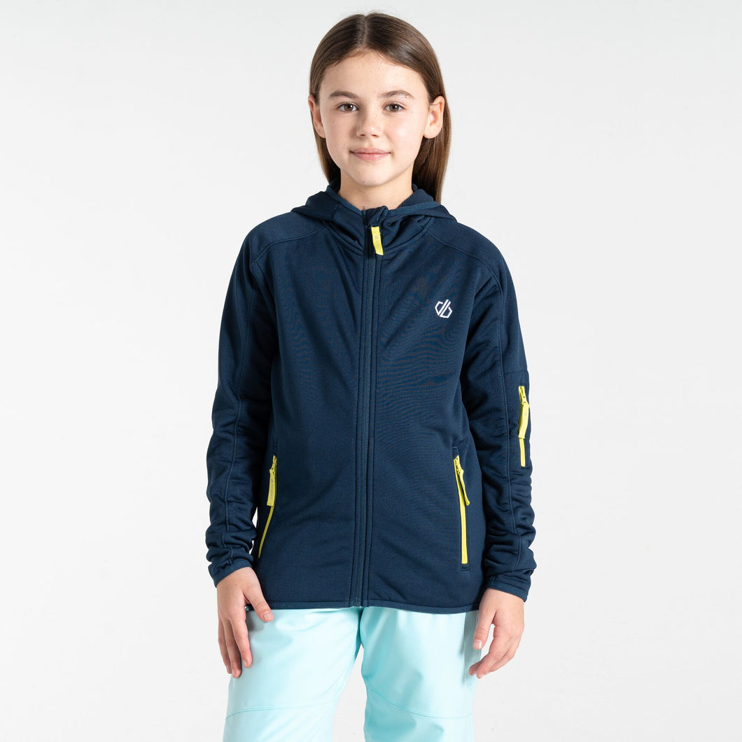 Dare 2B Kids Explore Full Zip Hooded Fleece (Moonlight Denim Marl)(Ages 3-16)